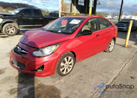 2012 Hyundai Accent Gls z USA, uszkodzony, nr VIN KMHCU4AE4CU196200